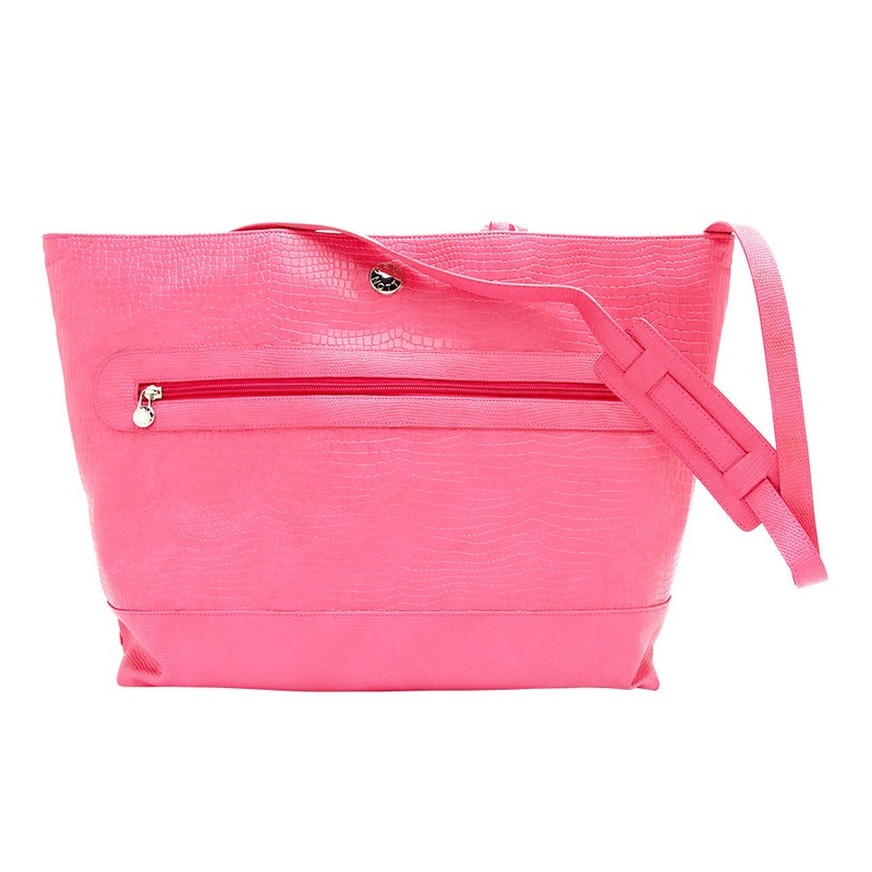 Cris Notti Pink Windows Tote with Shoulder Strap