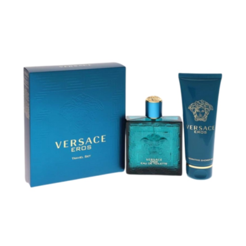 Versace Eros by Versace – Men Gift Set Gift Set — 3.4 oz Eau De Toilette Spray + 3.4 oz Shower Gel
