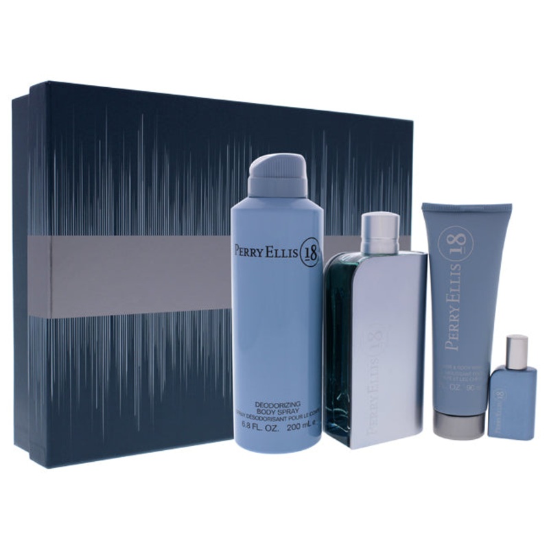 Perry Ellis 18 by Perry Ellis for Men – 4 Pc Gift Set 3.4 oz.