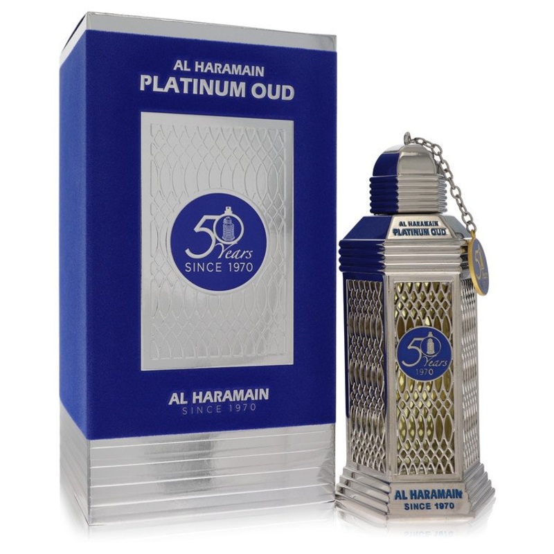 Al Haramain 50 Years Platinum Oud by Al Haramain For Women Eau De Parfum Spray (Unisex) 3.3 oz