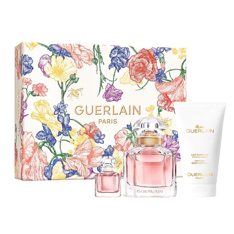 Guerlain Mon Guerlain 3PCS Gift Set – 50ML EDP Spray + 75ML Body Lotion + 5ML EDP Spray (Women)