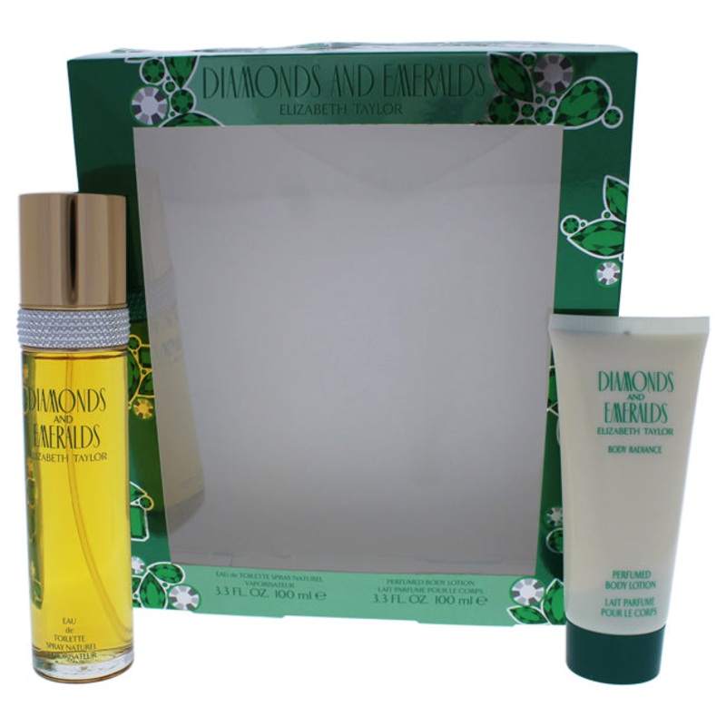 Diamonds and Emeralds by Elizabeth Taylor for Women – 2 pc Gift Set 3.4  oz.