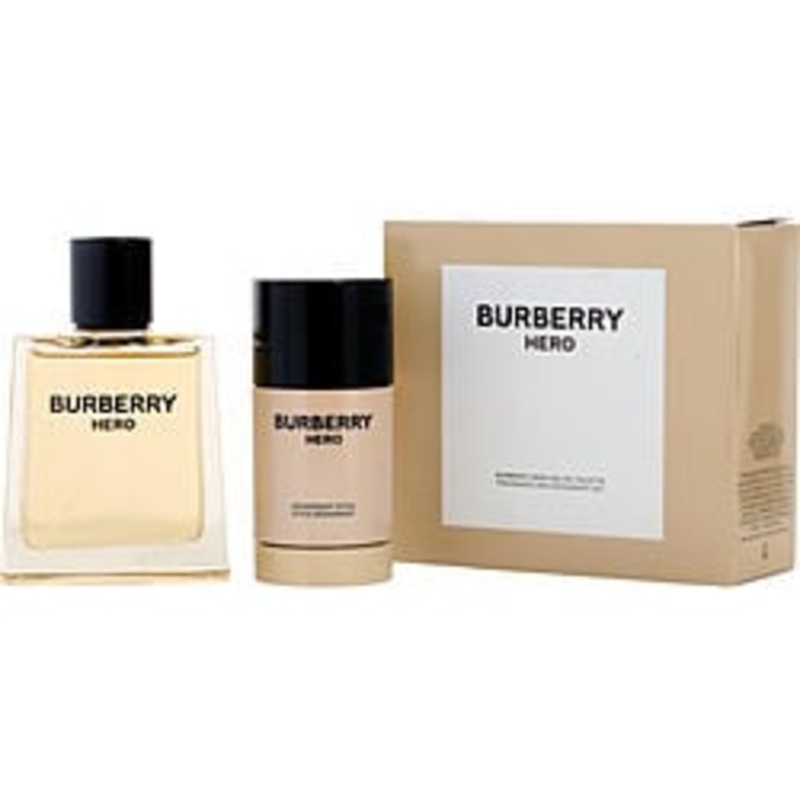Cologne Burberry Hero 2Pcset 3.4 Oz  EDT Spray / 2.6 Deo Stk for Men