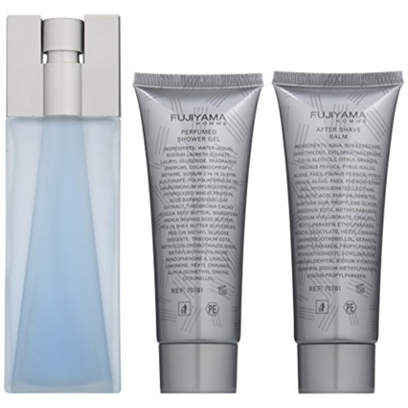 Fujiyama Gift Set by Succes De Paris 3 Piece Gift Set: 3.3 Oz Eau De Toilette Spray + 3.3 Oz After Shave Balm + 3.3 Oz Shower Gel. For Men