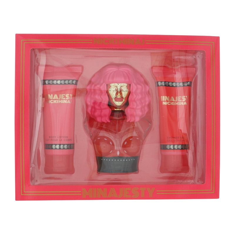 Nicki Minaj Minajesty By Nicki Minaj 3 Piece Gift Set – 3.4 Oz Eau De Parfum Spray, 3.4 Oz Body Lotion, 3.4 Oz Bath & Shower Gel For Women In Gift Set