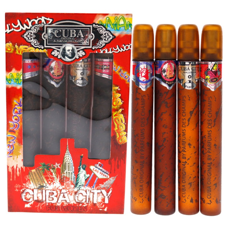 Cuba City by Cuba for Women – 4 Pc Gift Set 1.17 oz.