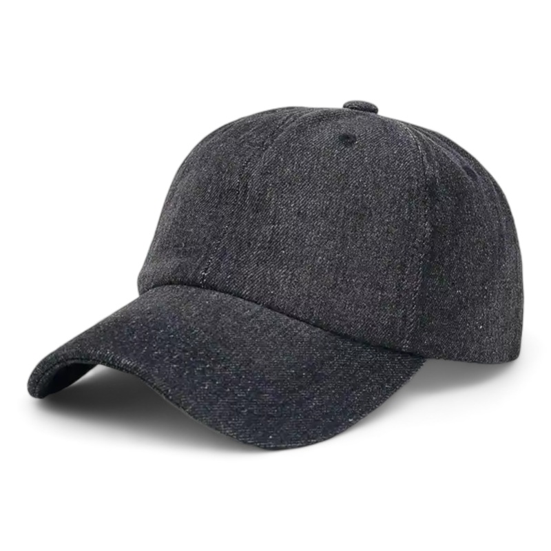 Chokore Soft Crown Denim Baseball Cap (Black)
