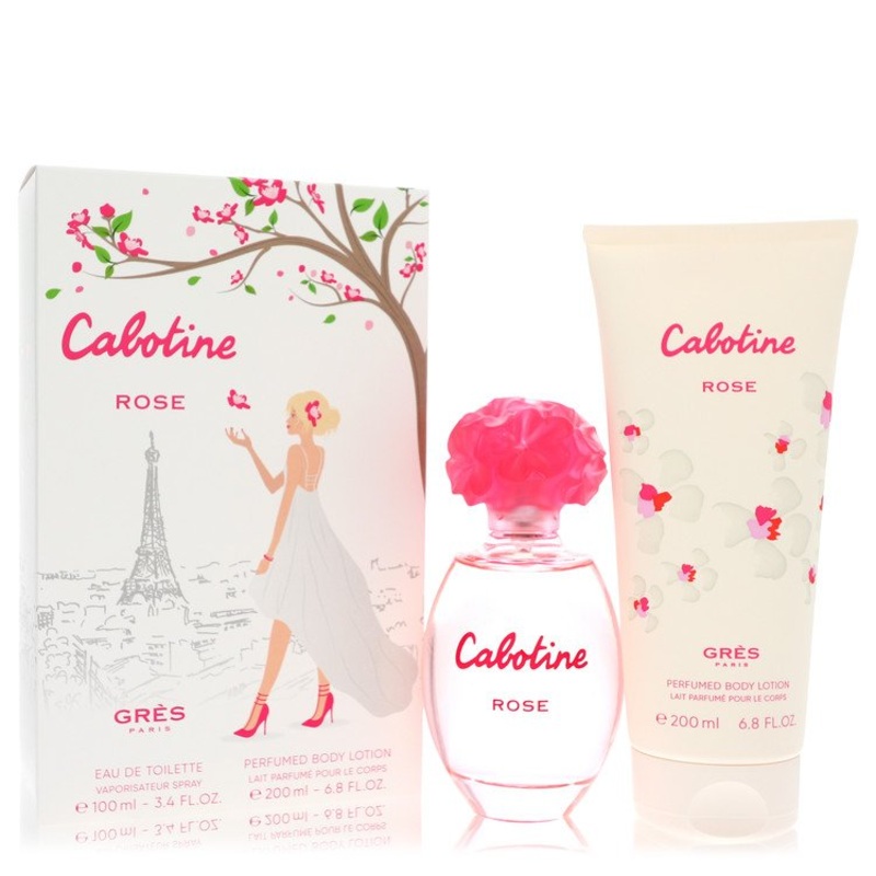 Cabotine Rose By Parfums Gres Gift Set — 3.4 Oz Eau De Toilette Spray + 6.7 Oz Body Lotion / — for Women