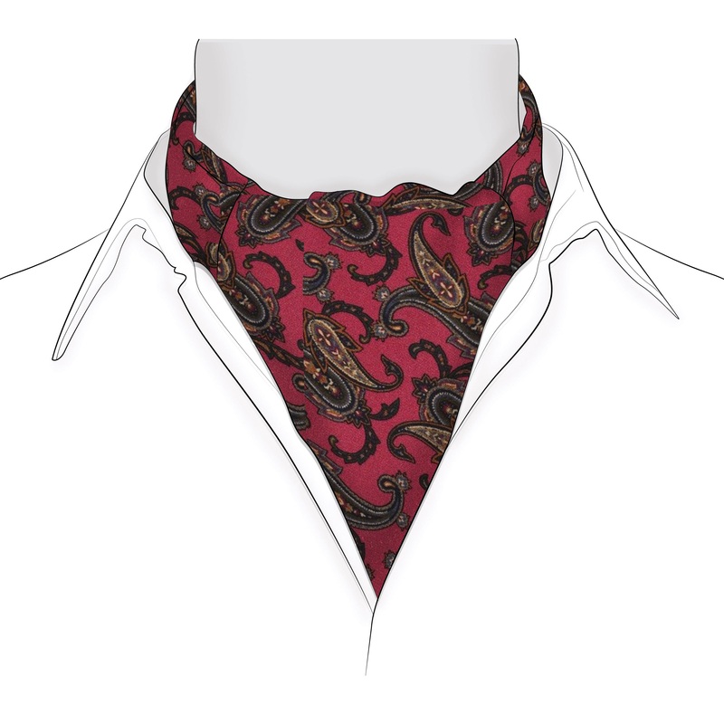 Chokore Men’s Marsela & Blue Silk Designer Reversible Cravat