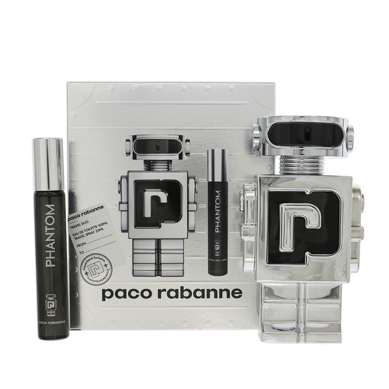 Paco Rabanne Phantom By Paco Rabanne Cologne 2 Piece Gift Set – 3.4 Oz Edt Spray, 0.68 Oz Edt Spray For Men – Gift Set