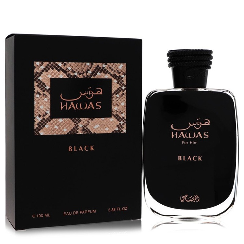 Hawas Black by Rasasi Eau De Parfum Spray 3.3 oz for Men – Premium Designer Fragrance